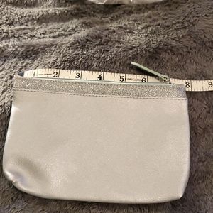 Silver cosmetic bag